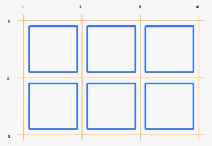 Grid Lines Are Numbered Left To Right And Top To Bottom - Electric Blue