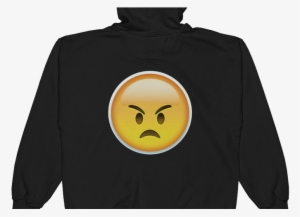 Emoji Zip Hoodie Angry Face Just Emoji - Hoodie