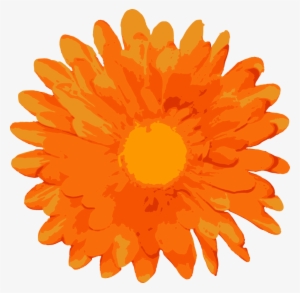 Random Free Flower Vectors Free Vector - Orange Flower Vector Png