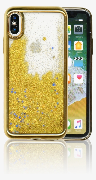 Iphone X Mm Electroplated Water Glitter Case With Stars - Iphone