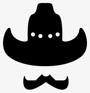 Cowboy Hat With Moustache Comments - Dibujo De Sombrero De Vaquero