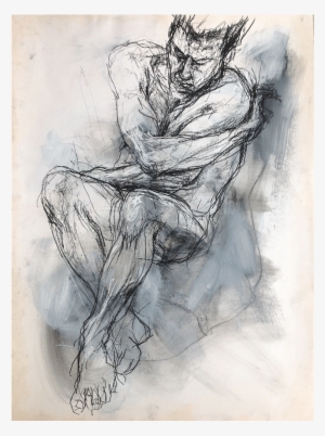 Life Study 1, Conte & Chalk, 74x54cm - Sketch