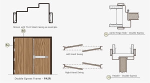 Timely Door Frames Double Egress Pair Drawing - Double Egress Door Frame