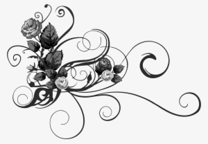 Rose Floral Flourish 2 Clip Art Royalty Free Stock - Flourish Png