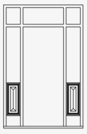 Door Frame With Panels & Overhead - Door Frames