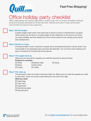 Holiday Party Checklist Main Image - Holiday