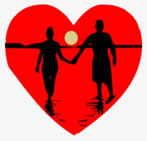 Black - Couple Walking Hand In Hand
