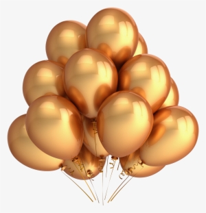 Png Bolas De Aniversario - Gold Balloons Clip Art
