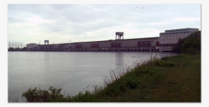 Water Is Moving Through The Moses Saunders Dam In Cornwall - River