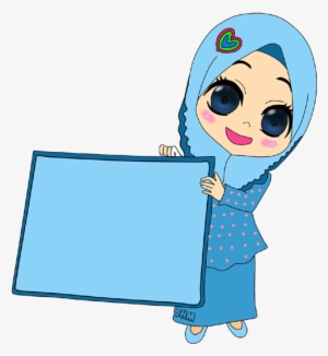 Freebies Doodle Conteng Sendiri - Freebies Doodle Kartun Muslimah Png