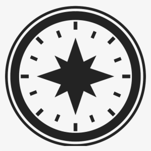 Compass With Positioning Lines Stamp - Nativity Silhouette