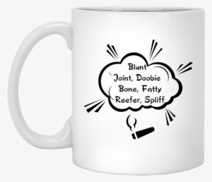 Blunt, Joint, Doobie Mug - Explosion White Bubble Png