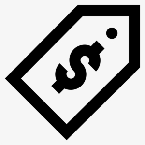 A Price Tag With The Us Dollar Sign Printed In - Icon