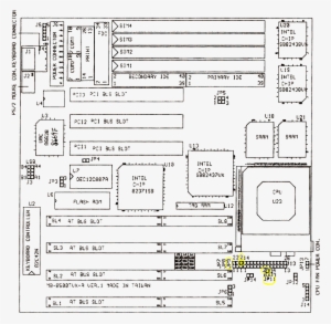 Motherboard Drawing - Motherboard Layout Of Pentium 4