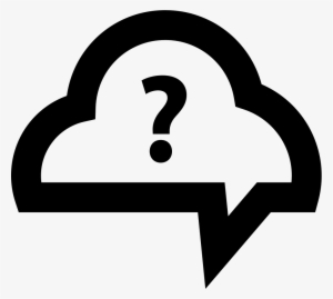Speech Bubble Cloud With Question Mark Comments - Question Mark Cloud Icon