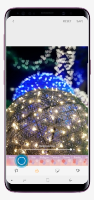 Choose Shape Effect - Samsung S9 Blurred Background