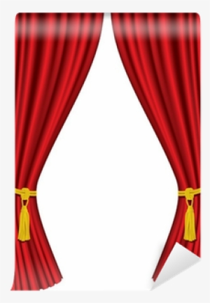 Theater Curtains Isolated On White Background Wall - Theater Curtains