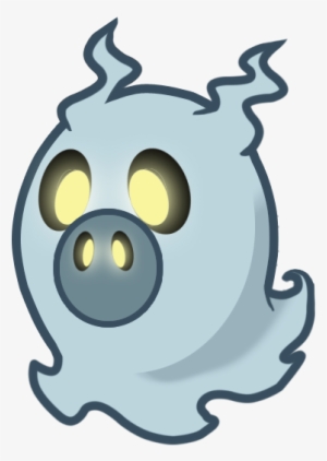 Floating Whisper Ghost Mascot - Angry Birds Ghost Pig