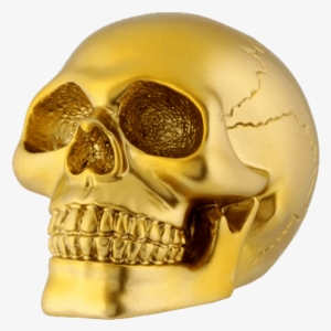 Small Gold Skull - Silver Skull Head Collectible Skeleton Decoration Statue