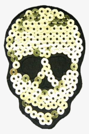 Sequin Skull, Gold - Me.n.u