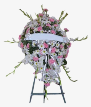 Pink & White With Banner - Bouquet