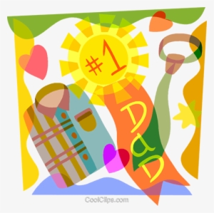 Día Del Padre Libres De Derechos Ilustraciones De Vectores - Vati-gruß-karten Der Nr.-eine Karte