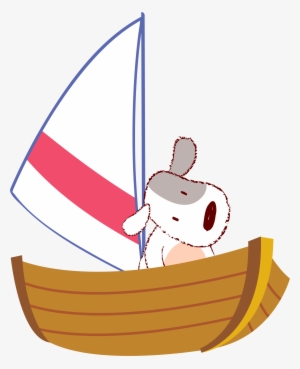 Dog On Sailboat Clipart - Dog On A Boat Clip Art