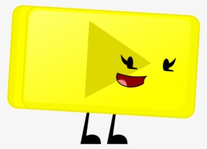 Yellow Play Button Pose - Mr. Fridge Smiley Face Refrigerator Magnet Set