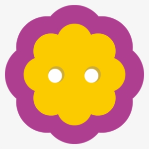 Button Clipart Cute Yellow With Purple Clipart - Cute As A Button Clipart