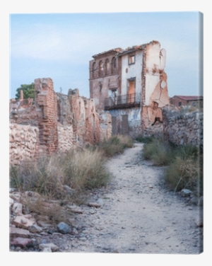 Destroyed Building In Belchite, Spain Canvas Print - Belchite