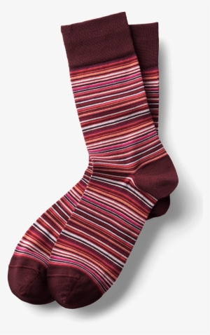 Business Light Bordeaux Gestreift - Sock