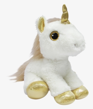 Unicorn Gold Glitter Eyes 30cm - Gold
