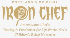 Iron Chef Logo Lockup Gold - Iron Chef