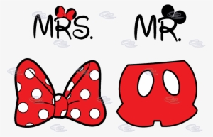 Cute Mr Mrs Matching Shirts, Minnie Mouse Polka Dots - Molde De Moño De Minnie