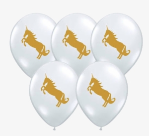 Clear Gold Unicorn Balloon - Unicorn - 11 Inch Balloons 25pcs
