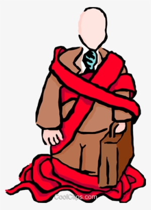 Red Tape Royalty Free Vector Clip Art Illustration - Illustration