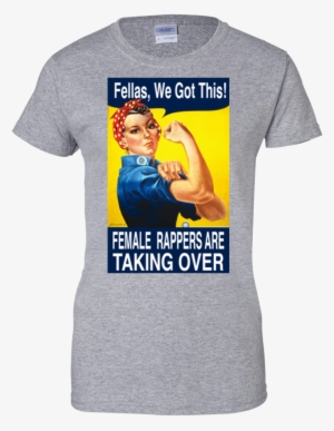 Female Rappers Are Taking Over Ladies' 100% Cotton - 90th Birthday For Nana, Rosie The Riveter Card