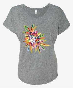Color Burst Flower Women's Heather Triblend Shirt
