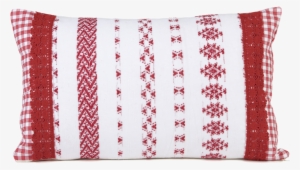 "feliciano" Guatemalan Textile Pillow With Red Tape - Pillow