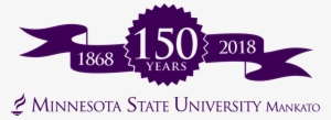 Minnesota State University Mankato Yellow Logo - Minnesota State 150 Years Logo