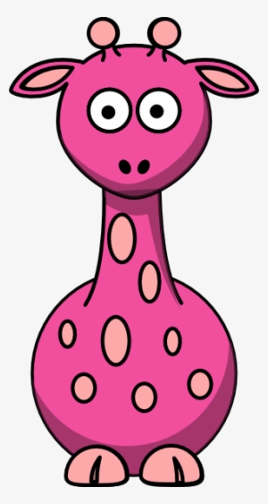 Pink Cartoon Giraffe