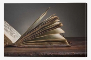 Cuadro En Lienzo Antigua Biblia Abierta En La Vieja - 4k Vintage