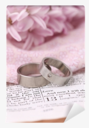 Fotomural Los Anillos De Boda De Titanio En La Biblia - Wedding Ring