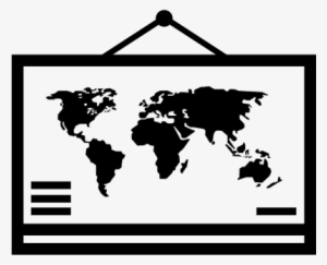 Map Of Geography Class Hanging Of A Nail Vector - World Tourism Day Poster