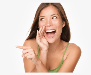 It's A Secret - Girl Laughing And Pointing