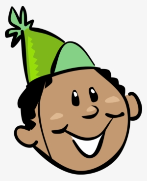 Vector Illustration Of Party Celebrant With Hat Worn - Celebrant