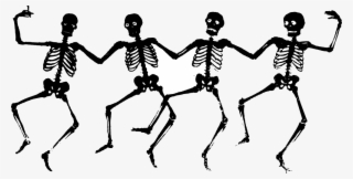 Horror Clipart Hallowen - Dancing Skeletons