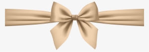 Cartoon Of A Beige Ribbon - Pink Bow Png