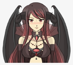 Demon Girl Sprite By Silverhyena-d5dz3o0 - Anime Girl Demon With Brown Hair
