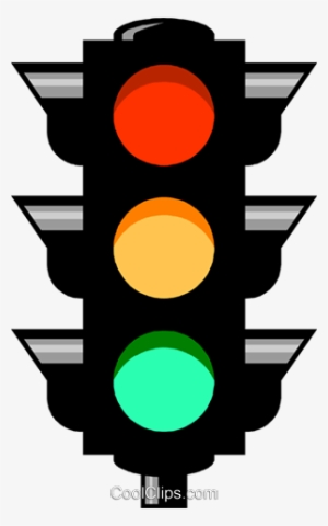 Traffic Lights Royalty Free Vector Clip Art Illustration - Cartoon Traffic Light